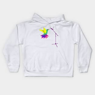 Colorful Bird and Microphone Kids Hoodie